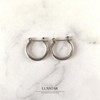 LUXSTAR Ring, Earrings, Hoop, Men's, Women's, Thin 0.08 inch (2