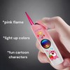 NIVEK Light Up Dazzling Lights Cartoon Lighter Refillable Pink Torch