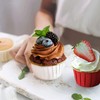 100 Pack Cupcake Liners with Lids 3.5 Oz Foil Baking