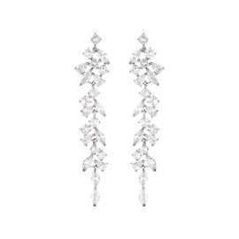 Jumcew Diamond Earrings for Women Dangling Rhinestone Drop Earrings Cubic Zirconia Wedding Earrings Crystal Chandelier Dangle Earrings