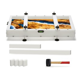 GROWLING Reusable Epoxy Resin Mold 16x10x3 Inches, Adjustable Fastening and Leveling, Heavy Duty Large Resin Mold for River Tables, Coffee Tables, Trays, Cutting Boards, DIY Resin Art Etc.