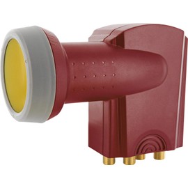 Schwaiger extremely heat resistant SUN Protect Quad LNB Brick Red