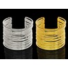 T Waikikaku Coil Women's Wide Silver Casual Accessory Bangle, Zinc,