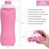 Botella de Agua Plegable con Válvula a Prueba de Fugas,