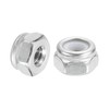 sourcing map 10Pcs #10-24 Nylon Insert Hex Lock Nut, 304