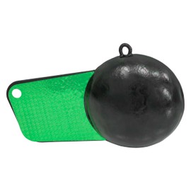 Extreme Max 3006.9094 Coated Pancake Downrigger Weight - 12 lbs. with Green Flash