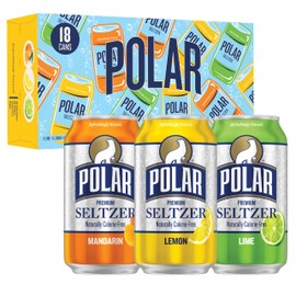 Polar Seltzer Water Citrus Variety Pack, 12 fl oz cans, 18 pack