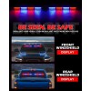 Emergency Dash Strobe Lights 2x16.8" Red/Blue 48W LED Safety Flashing