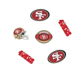 Design for 49ers DIY Shoe Decoration Charms 7 Pack for Unisex-Adult Teens