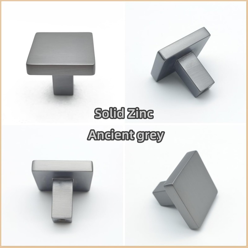 Aibeli Kitchen Cabinet Knobs 30 Pack Ancient Grey Drawer Knobs