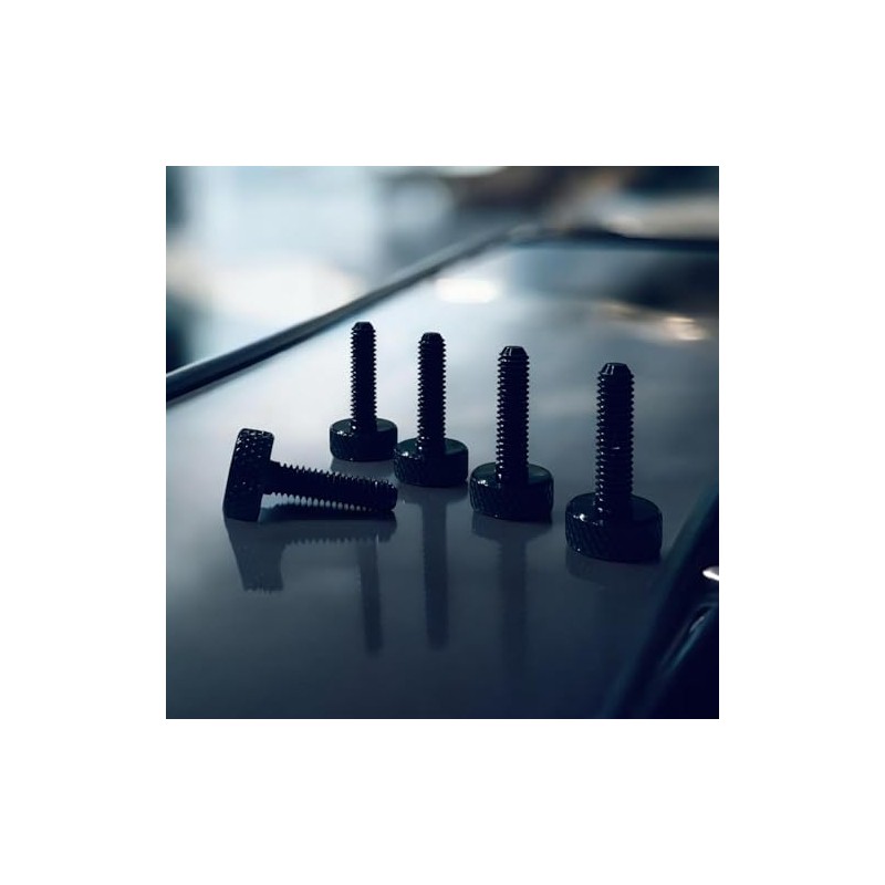 PrecisionGeek M5 x 15mm Flat Knurled Thumb Screws (Set of