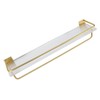 50cm Shower Caddy Wall Mount Shelf with Towel Hanger Acrylic