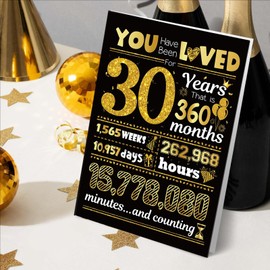 SYTHAK 30th Birthday Card for Women Men,Happy 30 Birthday Greeting Card for Husband Wife Daughter Son Brother Sister Friends,Party Decor Supply Ideas Birthday for Him or Her