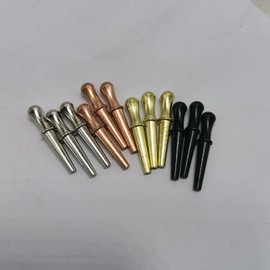 12pcs Length 1inch Metal Cribbage Pegs Board Steel Cone for 1/8 Holes 4 Colors Cribbage Traditional Board Game Gold White Black and Rose Gold