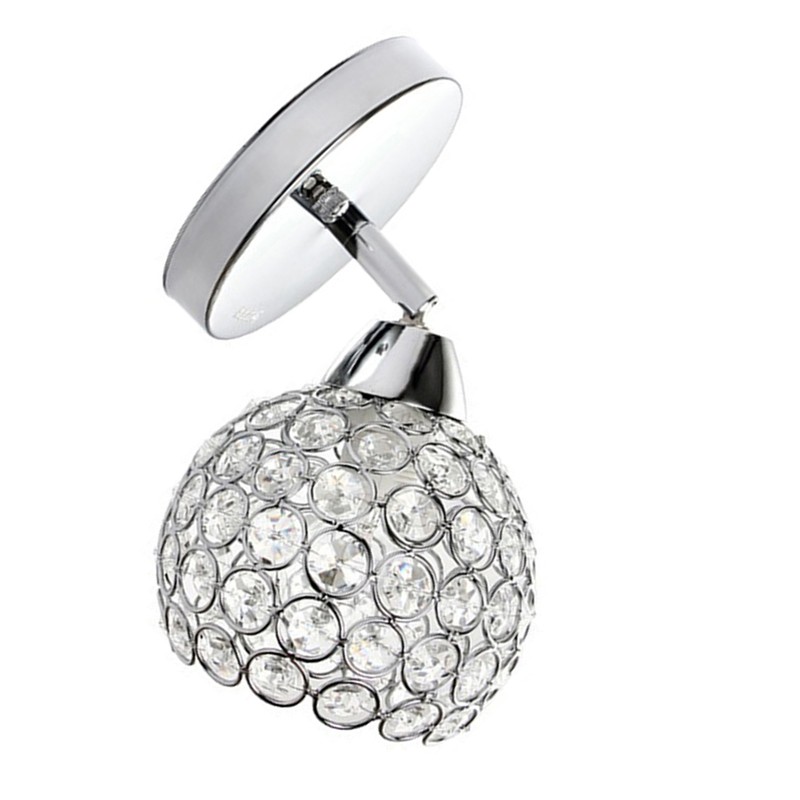 Crystal Wall Sconces Modern Wall Lamp G9 LED Round Bedroom