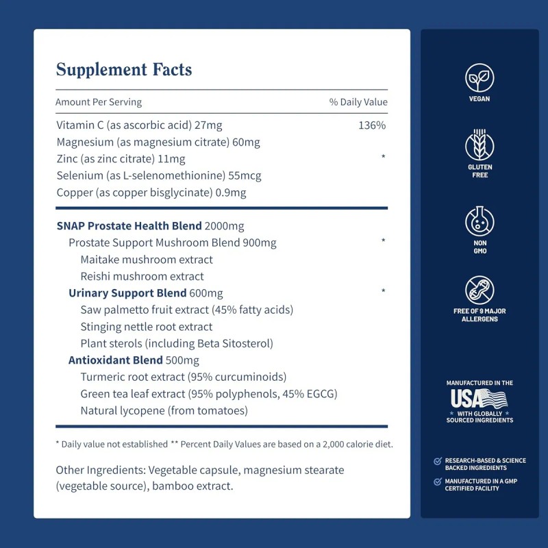 Snap - Natural Prostate For Men Urinary Tract Health