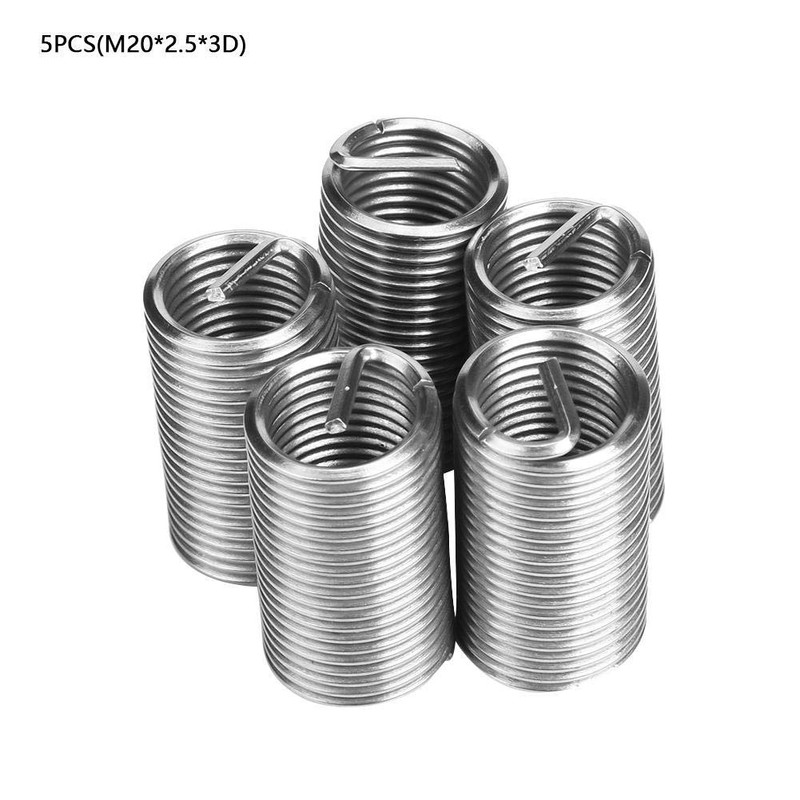 M20 Threaded Inserts, Akozon Threaded Inserts SS304 Stainless Steel (M20