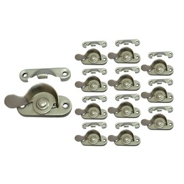 QCAA Steel Window Sash Lock, CTC 2", Satin Nickel, 12 Pack, Made in Taiwan
