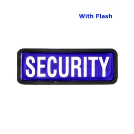 L-MAX Reflective Security Badge with Hook and Loop (Hook only) (Blue, Small)