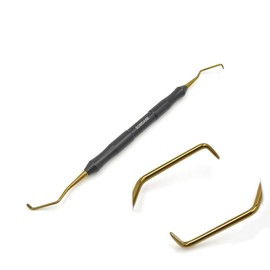 SHUODI Titanium Coated Tip Dental Implant Surgical Sinus Lift Lifting Tool Dental Maxillary Lift Elevator Instrument (1 Piece C)