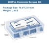 SATANTECH Concrete Screws with Drill Bit, 200Pcs Concrete Screw 1/4