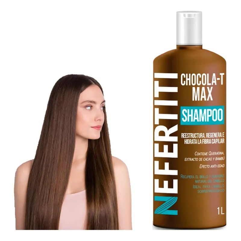 Nefertiti Shampoo P/cabello Maltratado Chocola-t Max 1l