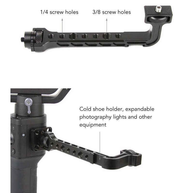 Monitor Mount Extenstion 360 Degree Rotation Cold Shoe Plate Extension