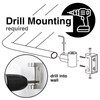 JS Jackson Supplies Double Curved Shower Rod, Metal Construction, Adjustable