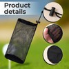 EupHHonycs 1 PCS Black Nylon Mesh Golf Pouch, Black Golfs