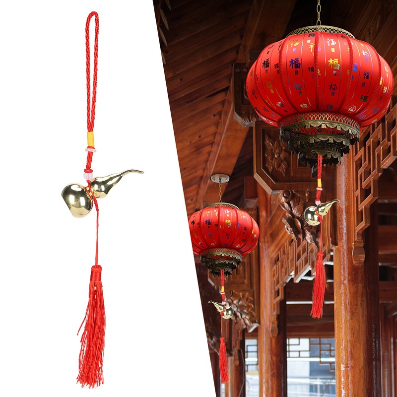 Gourd Pendant Brass Material Calabash Shape Decoration Auspicious Crafts with