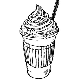 'Pumpkin Spice Latte' Rubber Stamp - Unmounted Design for Crafting & Scrapbooking, A8 (RS00056564)