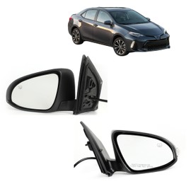 Spieg TO1320295 TO1321295 Side Mirror Set for 2014-2019 Toyota Corolla | Pair Side View Mirror Assembly with Power Adjustment Heated Glass Manual Fold Turn Signal Light | Paint To Match 7 Pins