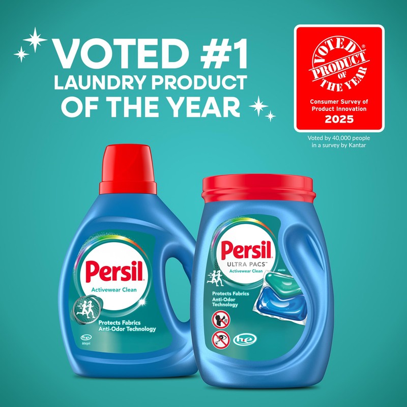 Persil Ultra Pacs Activewear Clean Laundry Detergent, 57 count