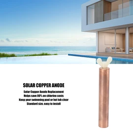 TOPINCN Ionizador de Piscina Solar Varilla de ánodo de Choque Solar de Alta Eficiencia Ánodo de Cobre Solar Reduce Las Irritaciones Y Limpia la Piscina Piezas de Repuesto para Piscinas
