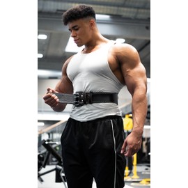 Fitgriff® Cinturón clásico de levantamiento de pesas, 100% piel, para hombre y mujer, cinturón para culturismo, entrenamiento de fuerza, levantamiento de pesas, cinturón clásico de cuero (negro (4
