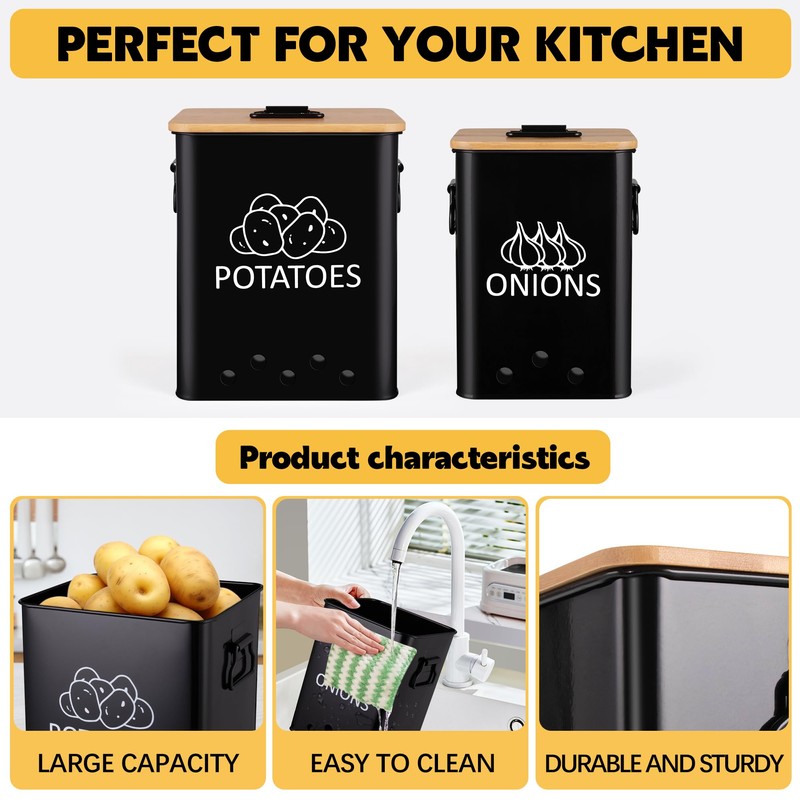 Candco Potato and Onion Storage Bin, Set of 2 Vegetable