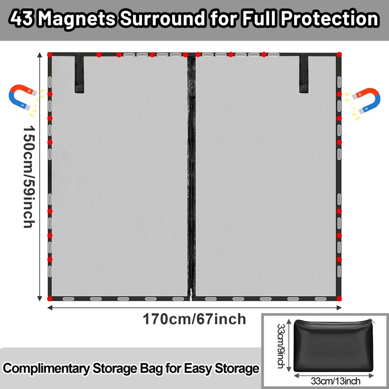 TZEKING Tailgate Mosquito Net, Wing Door Boot Cover, Sun Protection,