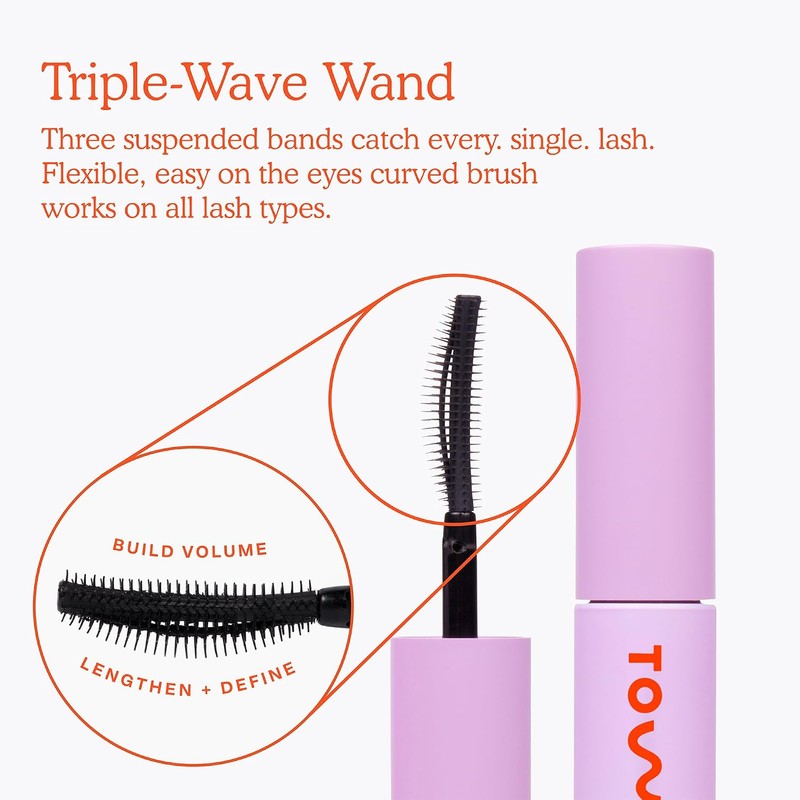 Tower 28 Beauty Mini MakeWaves - Máscara de pestañas para