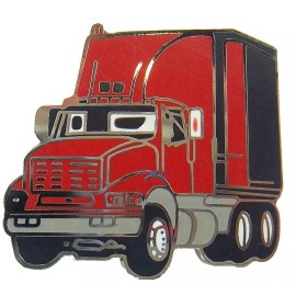 Unknown Hat Pin Tie Tack Lapel Pin Semi Truck Red Stud Mount Painted Metal #BJ5261-TT
