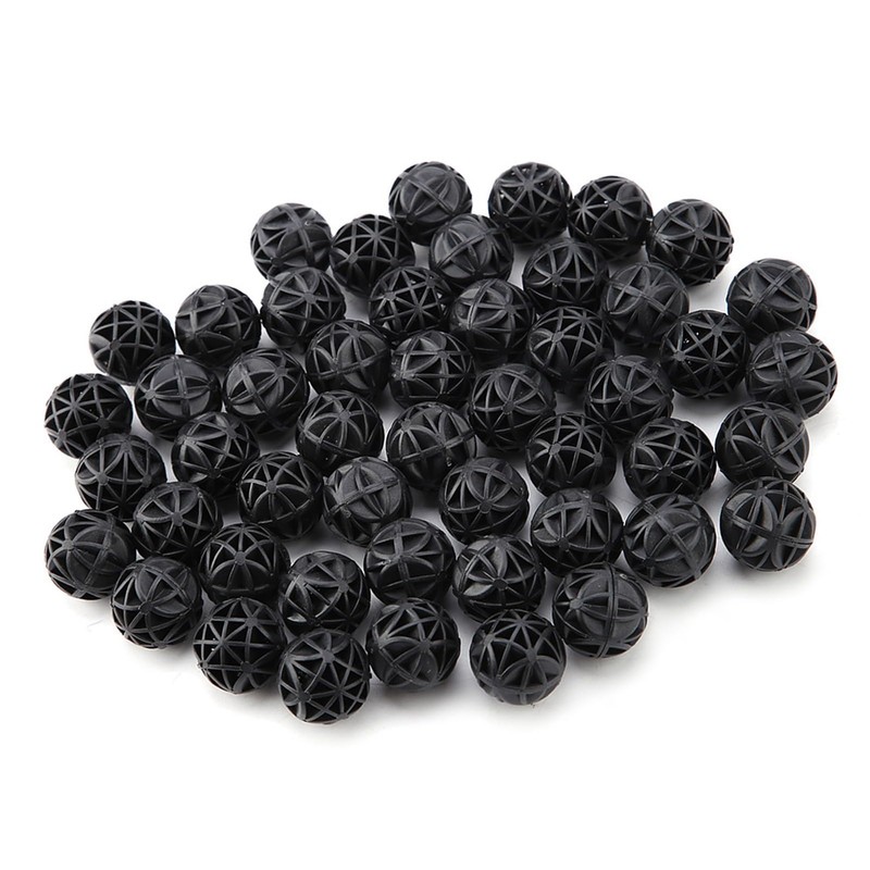 Zerodis 50Pcs Aquarium Filter, Bio Balls Filter Media Bio Porous