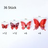 Lohill Pack of 36 3D Butterfly Wall Decoration - Butterfly