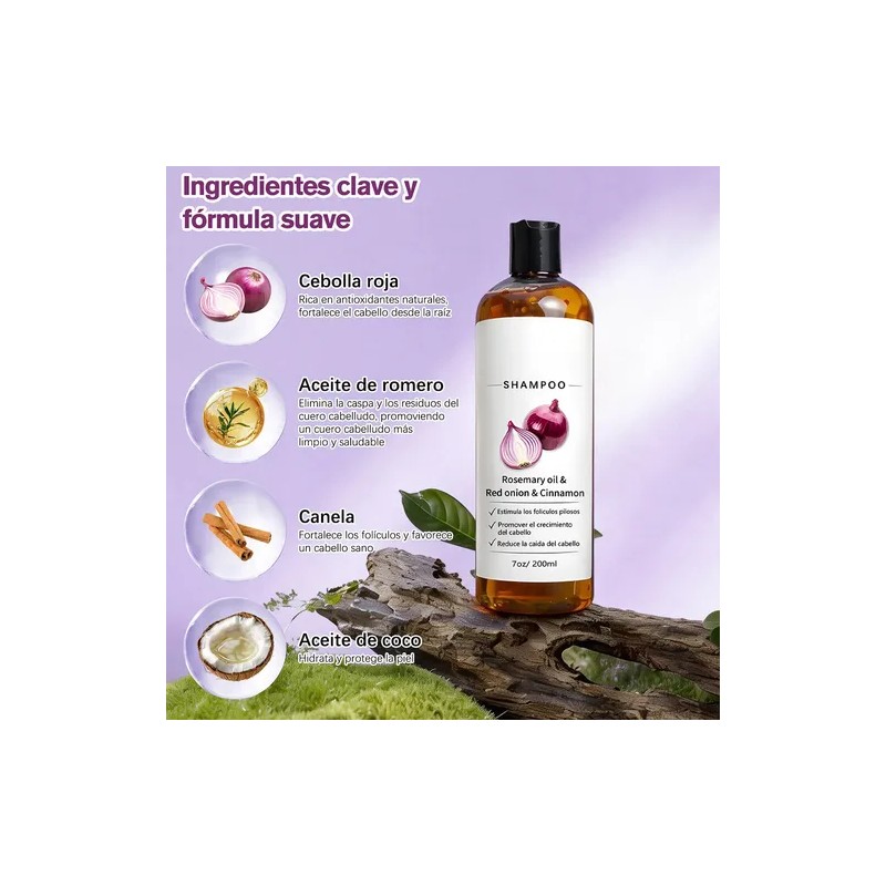 2pzs Shampoo Lexenic Excalvo Con Cebolla Y Aceite De Romer