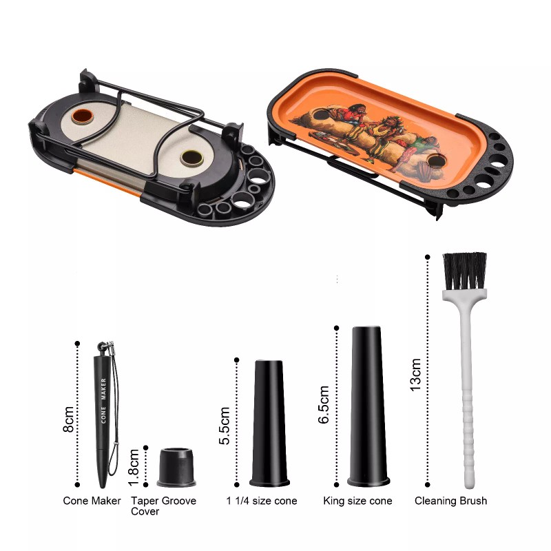 Human Cone Filler Pre Roll Machine With Metal Rolling Tray