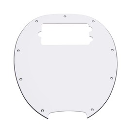 1Pcs Yootones 9 Hole Bass Electric Guitar Pickguard Compatible with MM StingRay 4 String Bass Guitar (3Ply White)