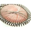 Rose Quartz Silver Plated Spirograph Wire Wrapped Pendant