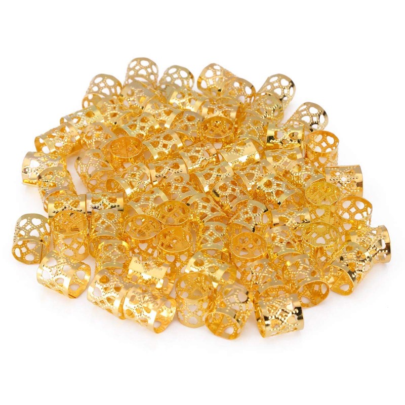 200 Dreadlocks Beads Hair Braid Rings Clips Dread Locks Hair