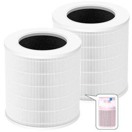 A2002 Replacement Filter Compatible with A2002 Air Purifie-r, 3-In-1 H13 True HEPA Activated Carbon Filter, Compared to Part #AF-2002, 2 Pack