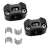 lhrlaoliu Motorcycle CNC Alloy Handlebar Riser, 22mm to 28mm, Black,