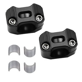 lhrlaoliu Motorcycle CNC Alloy Handlebar Riser, 22mm to 28mm, Black, Aluminum, Universal Fit, Handlebar Riser