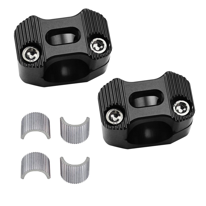 lhrlaoliu Motorcycle CNC Alloy Handlebar Riser, 22mm to 28mm, Black,